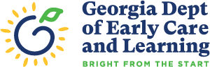 Georgia Department of Early Care and Learning in dark blue text logo